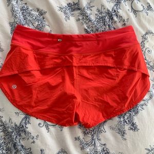 BRAND NEW LULULEMON LOW RISE SPEED UP SHORTS